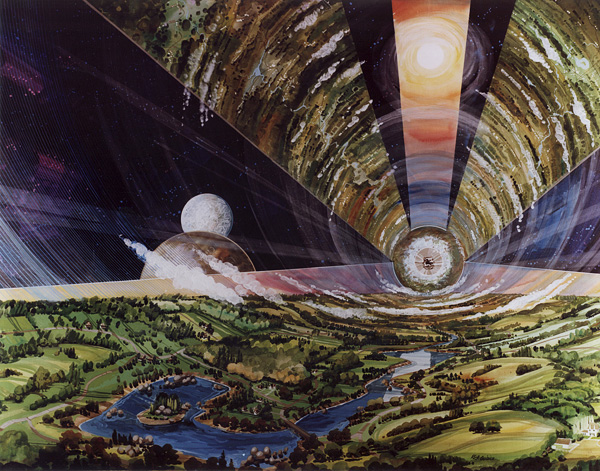 Space Colony Art from the 1970s