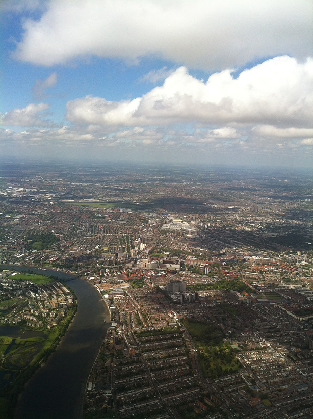 Anflug auf London Heathrow